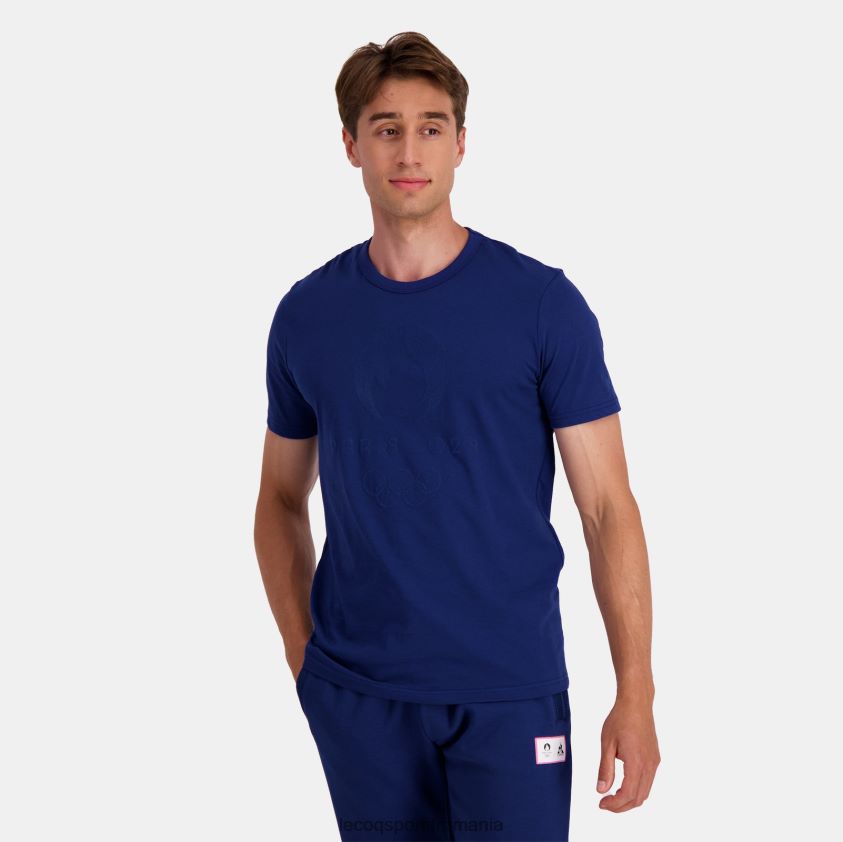 bărbați tricou albastru 4L4FJF202 Le Coq Sportif îmbrăcăminte