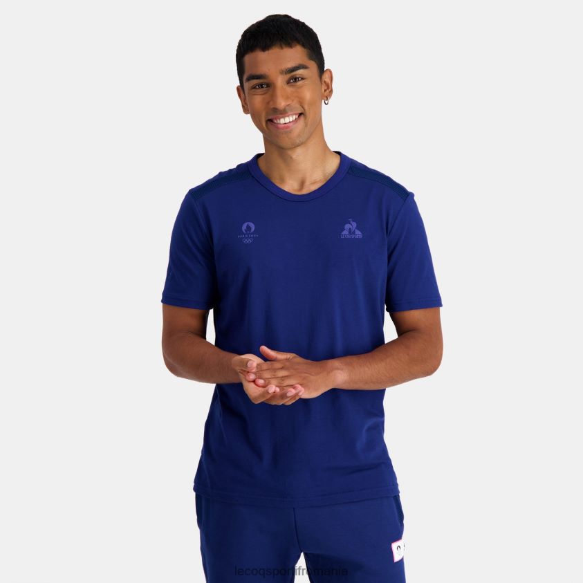 bărbați tricou albastru 4L4FJF203 Le Coq Sportif îmbrăcăminte
