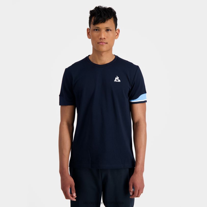 bărbați tricou albastru 4L4FJF210 Le Coq Sportif îmbrăcăminte