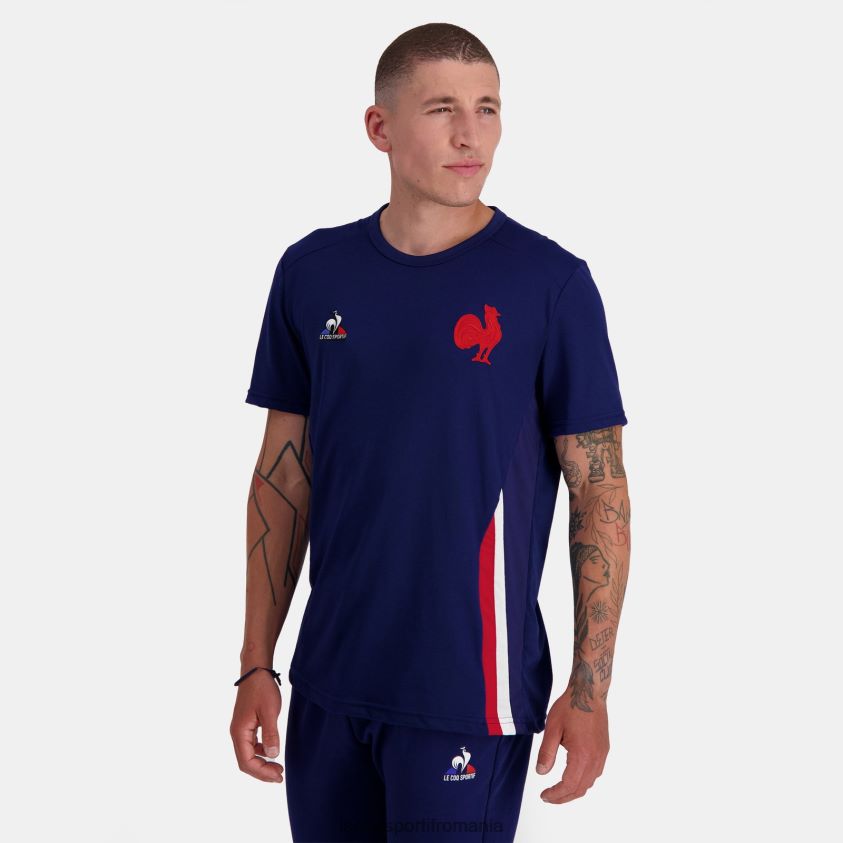 bărbați tricou albastru 4L4FJF216 Le Coq Sportif îmbrăcăminte