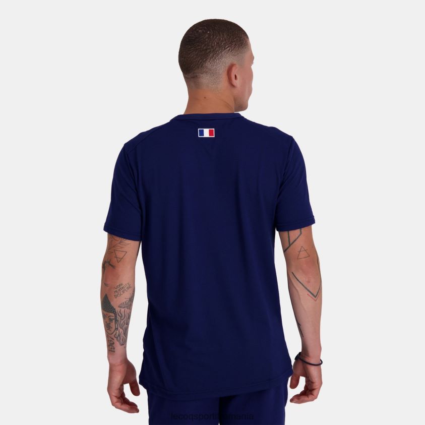 bărbați tricou albastru 4L4FJF216 Le Coq Sportif îmbrăcăminte