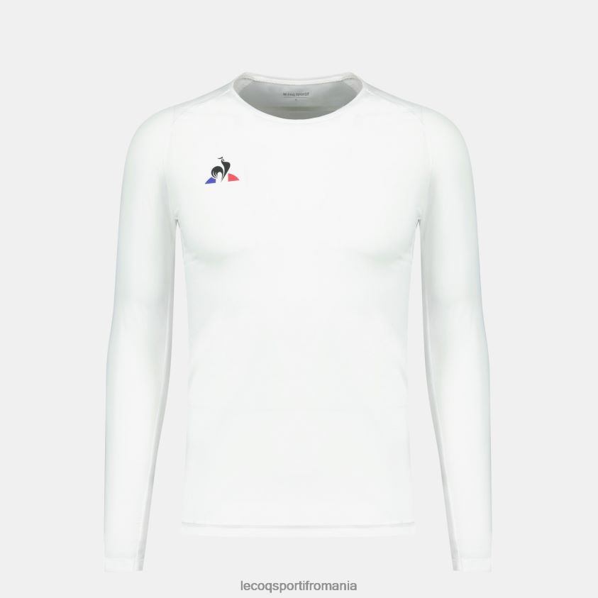bărbați tricou cu maneca lunga alb 4L4FJF200 Le Coq Sportif îmbrăcăminte