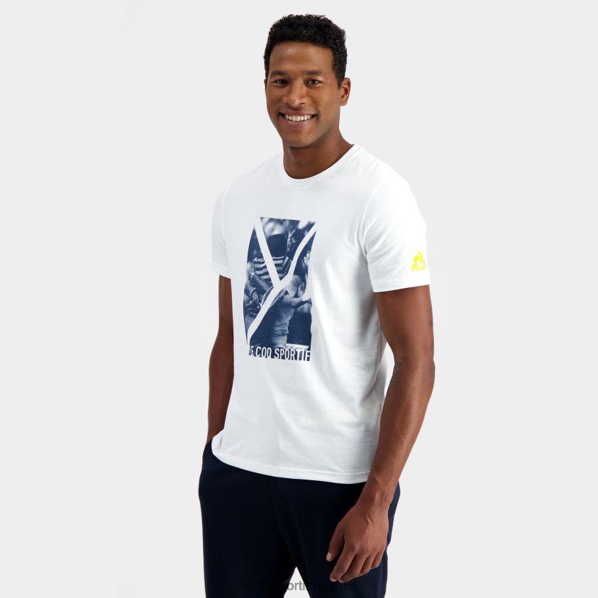 bărbați tricou de modă alb 4L4FJF160 Le Coq Sportif îmbrăcăminte