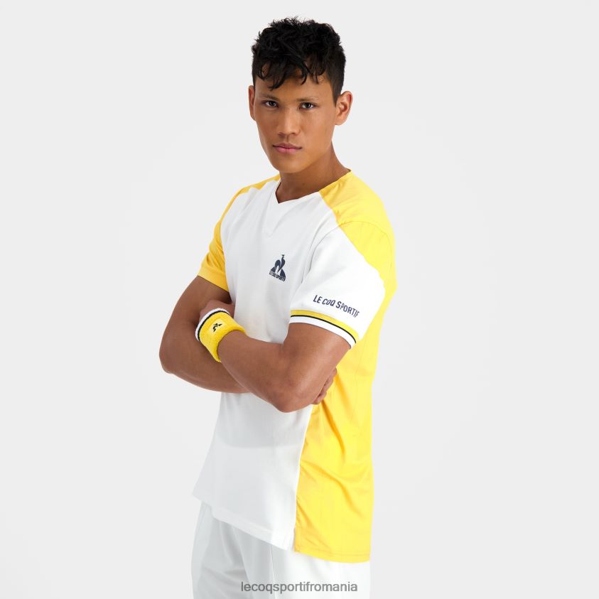 bărbați tricou de modă alb 4L4FJF166 Le Coq Sportif îmbrăcăminte