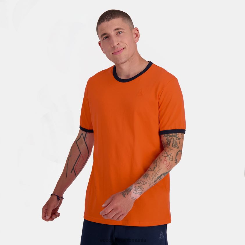 bărbați tricou de modă portocaliu 4L4FJF151 Le Coq Sportif îmbrăcăminte