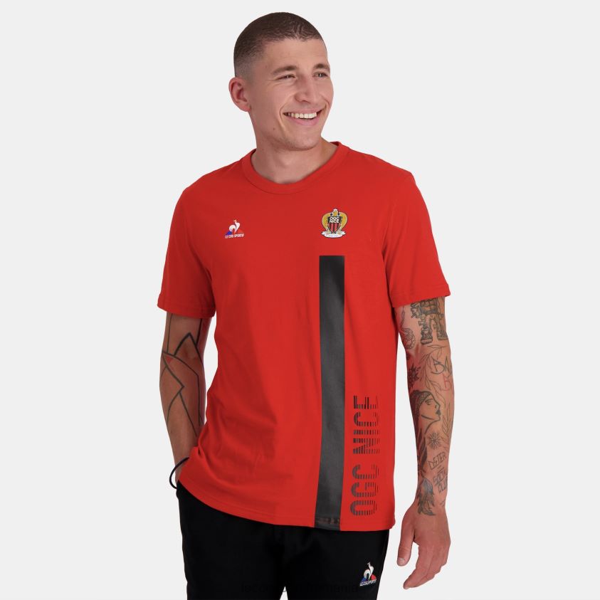 bărbați tricou de modă roșu 4L4FJF150 Le Coq Sportif îmbrăcăminte