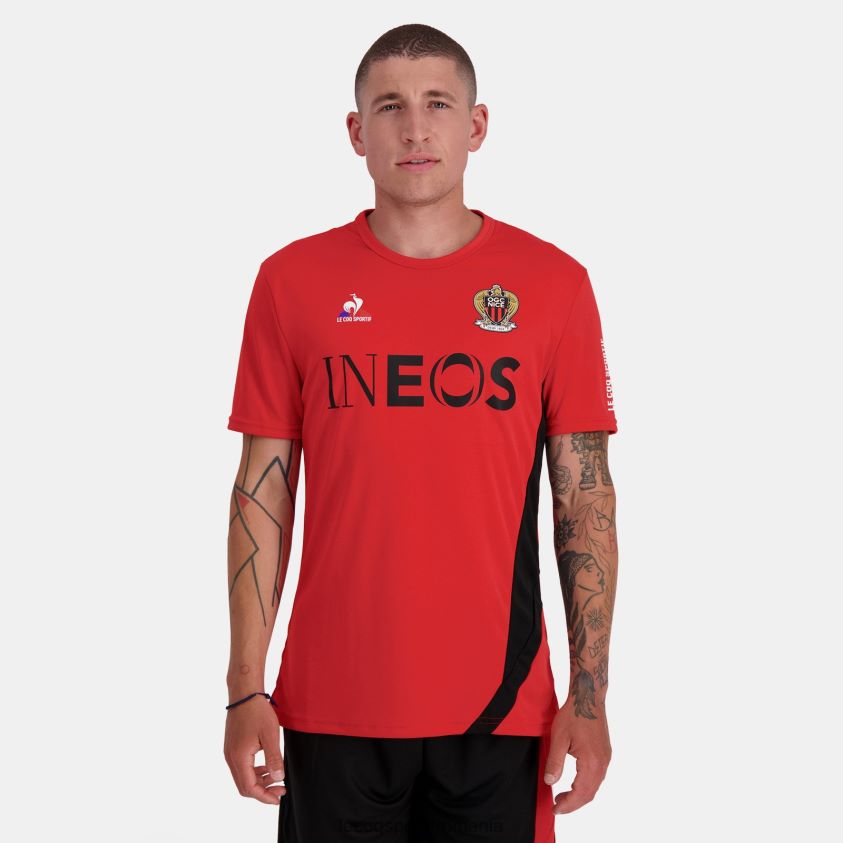 bărbați tricou de modă roșu 4L4FJF154 Le Coq Sportif îmbrăcăminte