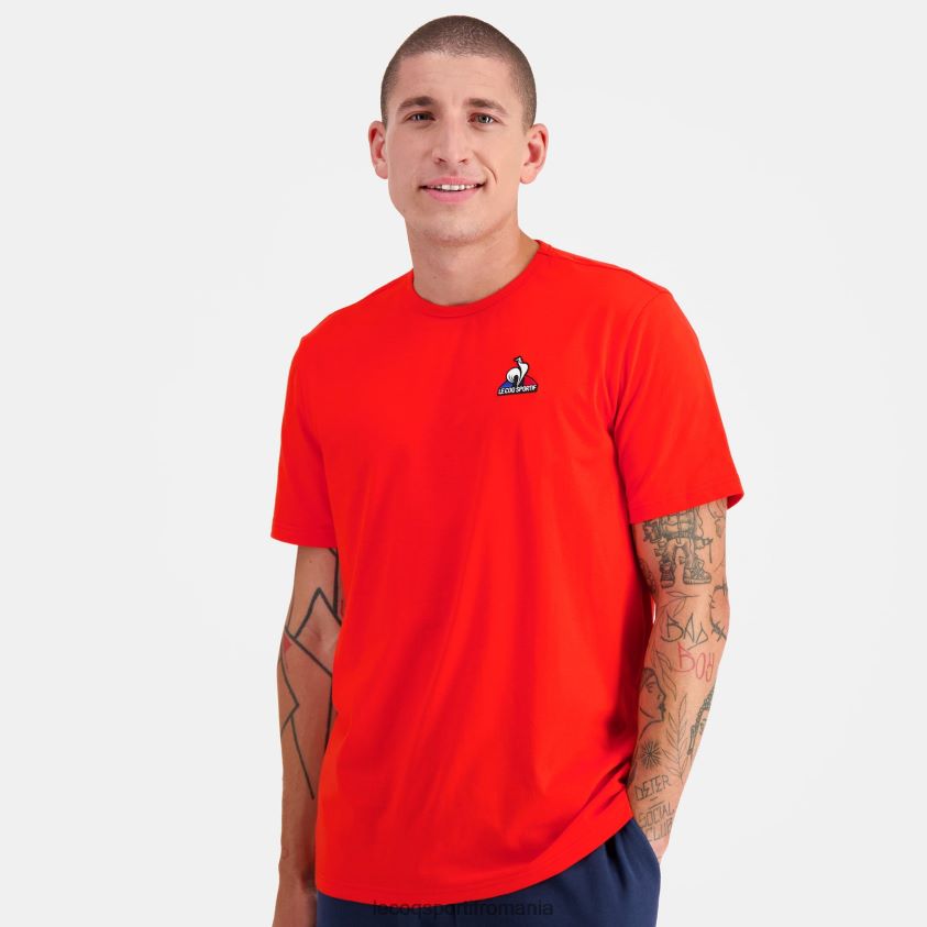 bărbați tricou de modă roșu 4L4FJF171 Le Coq Sportif îmbrăcăminte