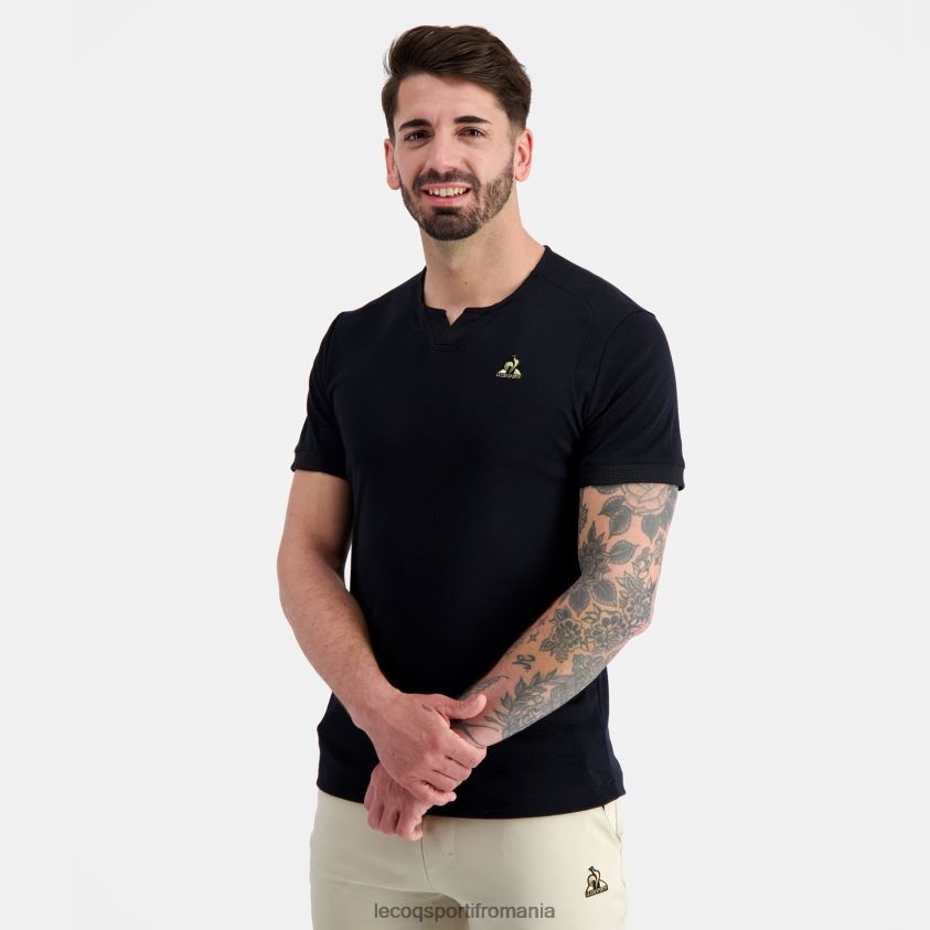 bărbați tricou de moda negru 4L4FJF155 Le Coq Sportif îmbrăcăminte