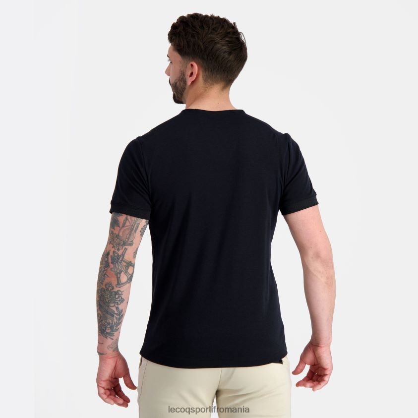 bărbați tricou de moda negru 4L4FJF155 Le Coq Sportif îmbrăcăminte