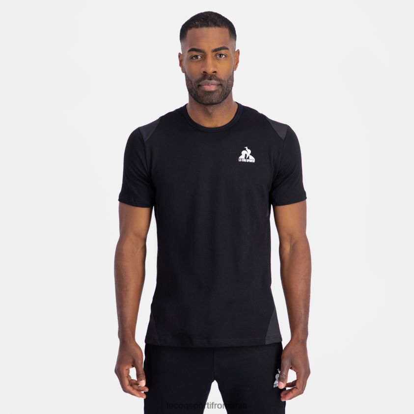 bărbați tricou de moda negru 4L4FJF174 Le Coq Sportif îmbrăcăminte