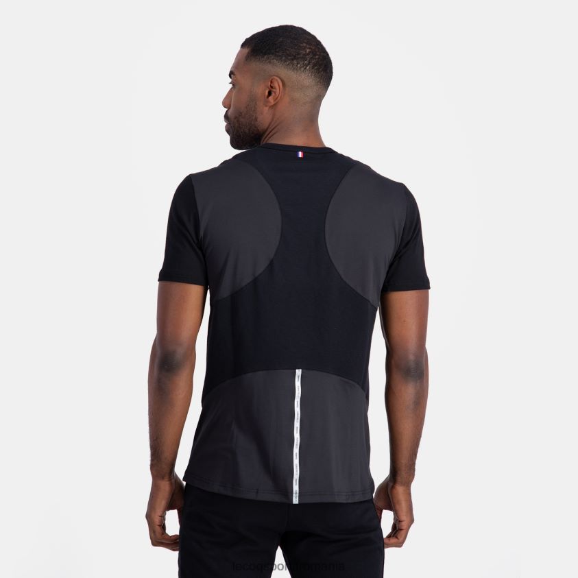bărbați tricou de moda negru 4L4FJF174 Le Coq Sportif îmbrăcăminte