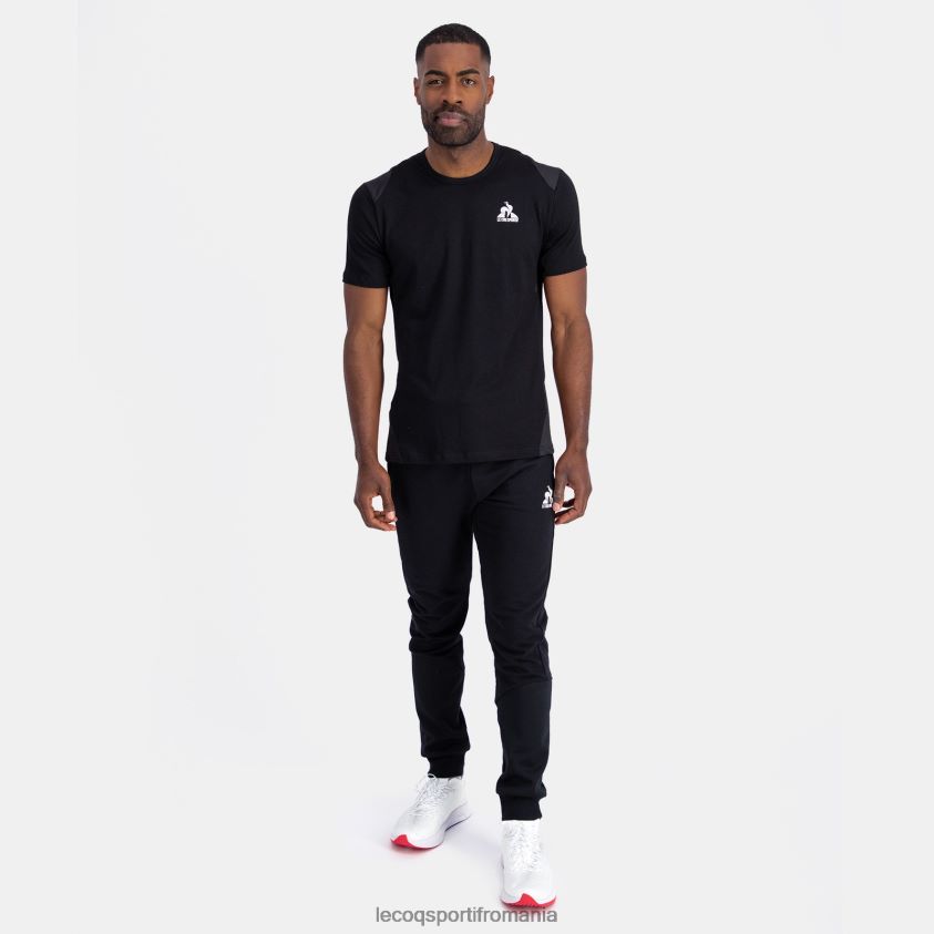 bărbați tricou de moda negru 4L4FJF174 Le Coq Sportif îmbrăcăminte