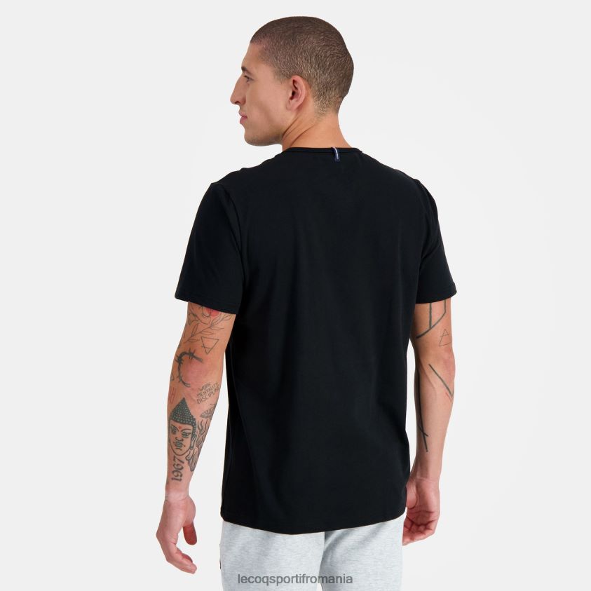 bărbați tricou de moda negru 4L4FJF181 Le Coq Sportif îmbrăcăminte