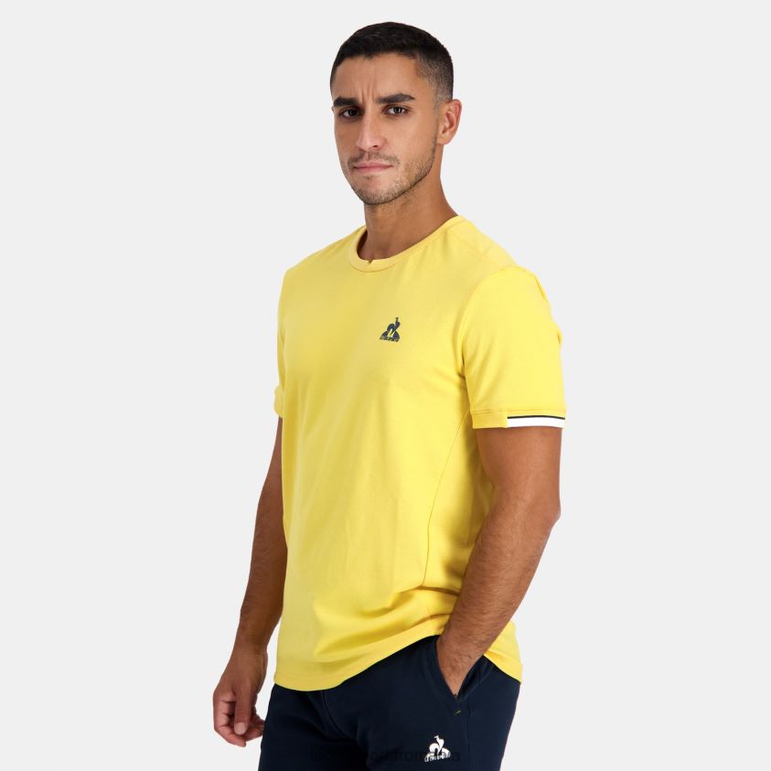 bărbați tricou galben 4L4FJF211 Le Coq Sportif îmbrăcăminte