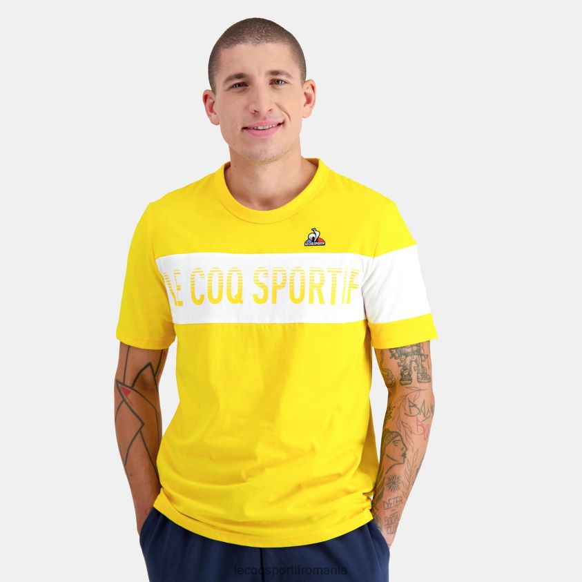 bărbați tricou galben 4L4FJF449 Le Coq Sportif îmbrăcăminte