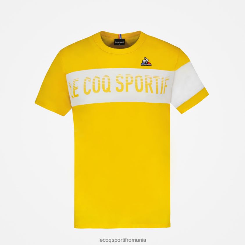 bărbați tricou galben 4L4FJF449 Le Coq Sportif îmbrăcăminte