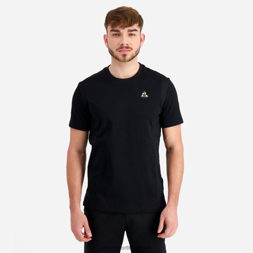 bărbați tricou negru 4L4FJF185 Le Coq Sportif îmbrăcăminte