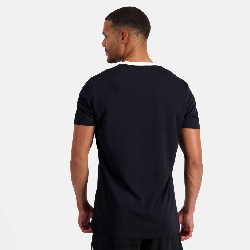 bărbați tricou negru 4L4FJF188 Le Coq Sportif îmbrăcăminte