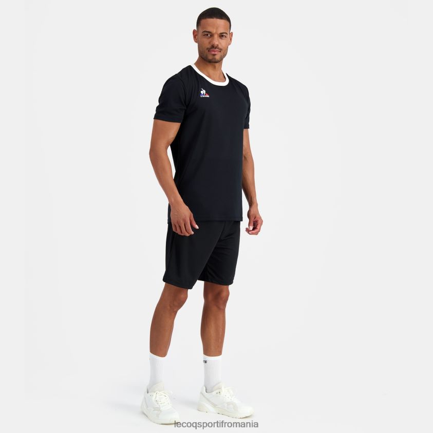 bărbați tricou negru 4L4FJF188 Le Coq Sportif îmbrăcăminte