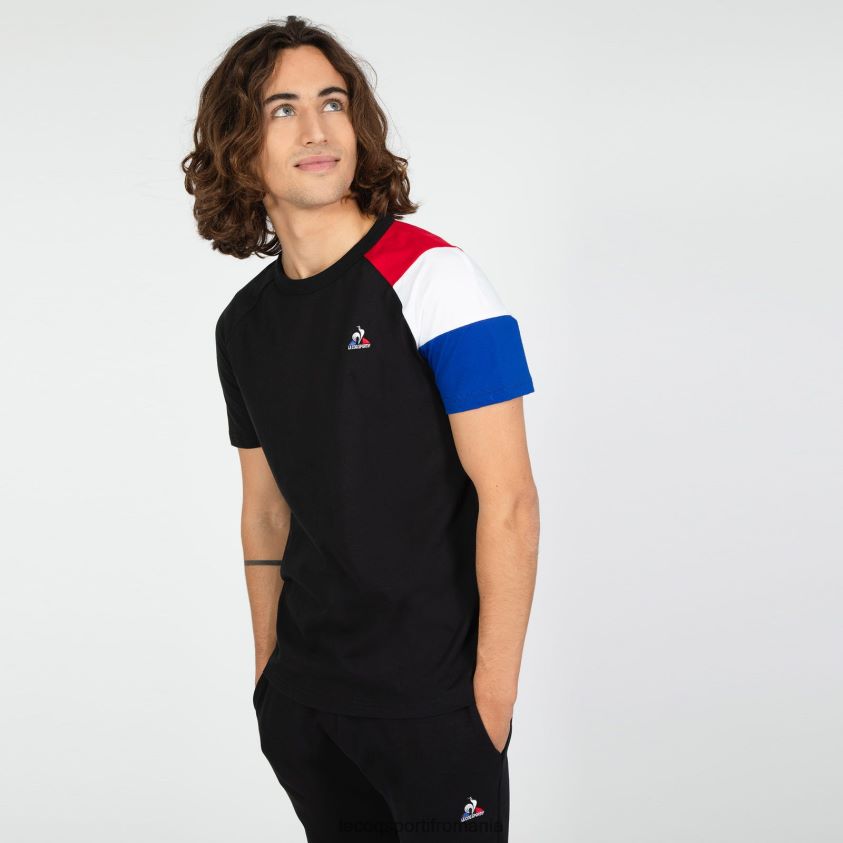 bărbați tricou negru 4L4FJF192 Le Coq Sportif îmbrăcăminte