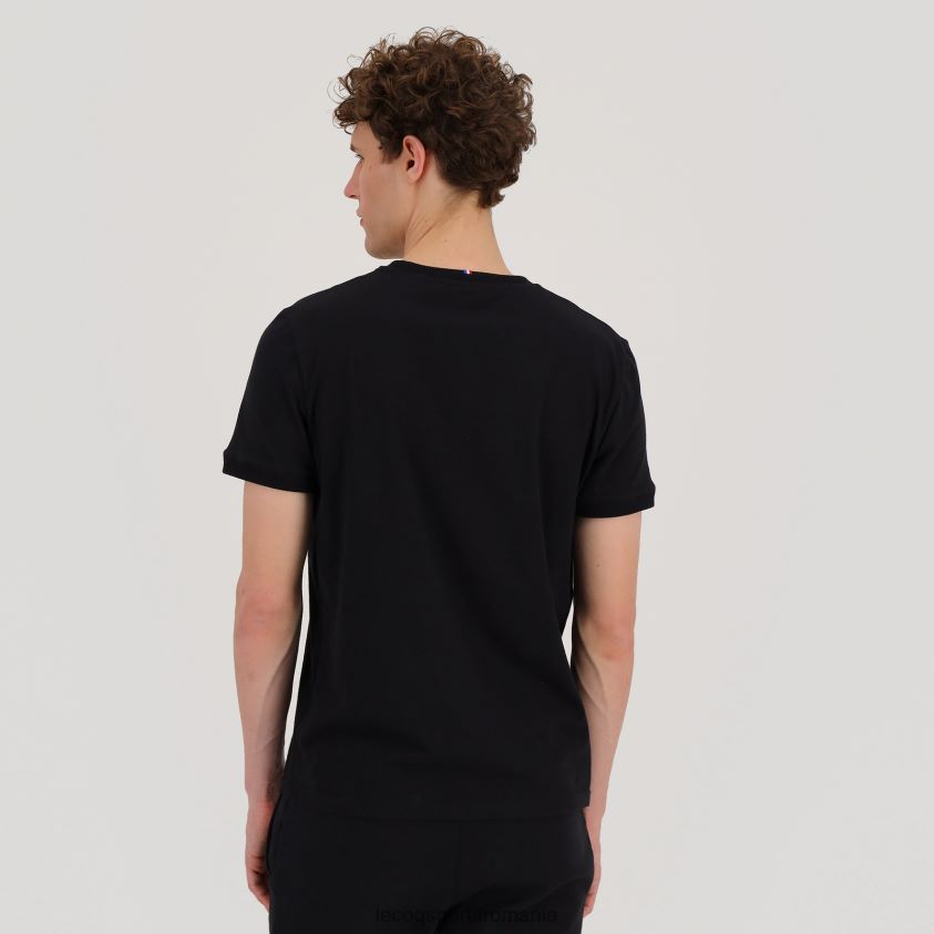 bărbați tricou negru 4L4FJF195 Le Coq Sportif îmbrăcăminte