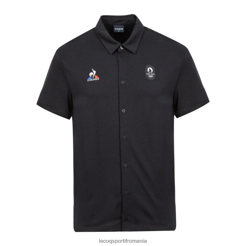 bărbați tricou negru 4L4FJF488 Le Coq Sportif îmbrăcăminte
