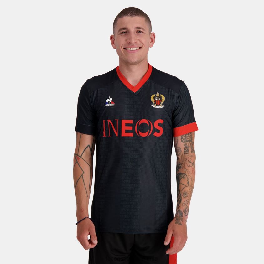 bărbați tricou negru 4L4FJF702 Le Coq Sportif îmbrăcăminte