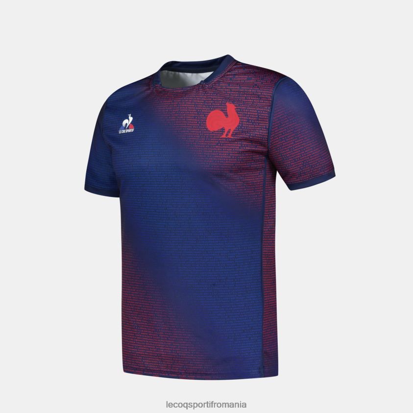 bărbați tricou premeci - xv de france albastru 4L4FJF173 Le Coq Sportif îmbrăcăminte