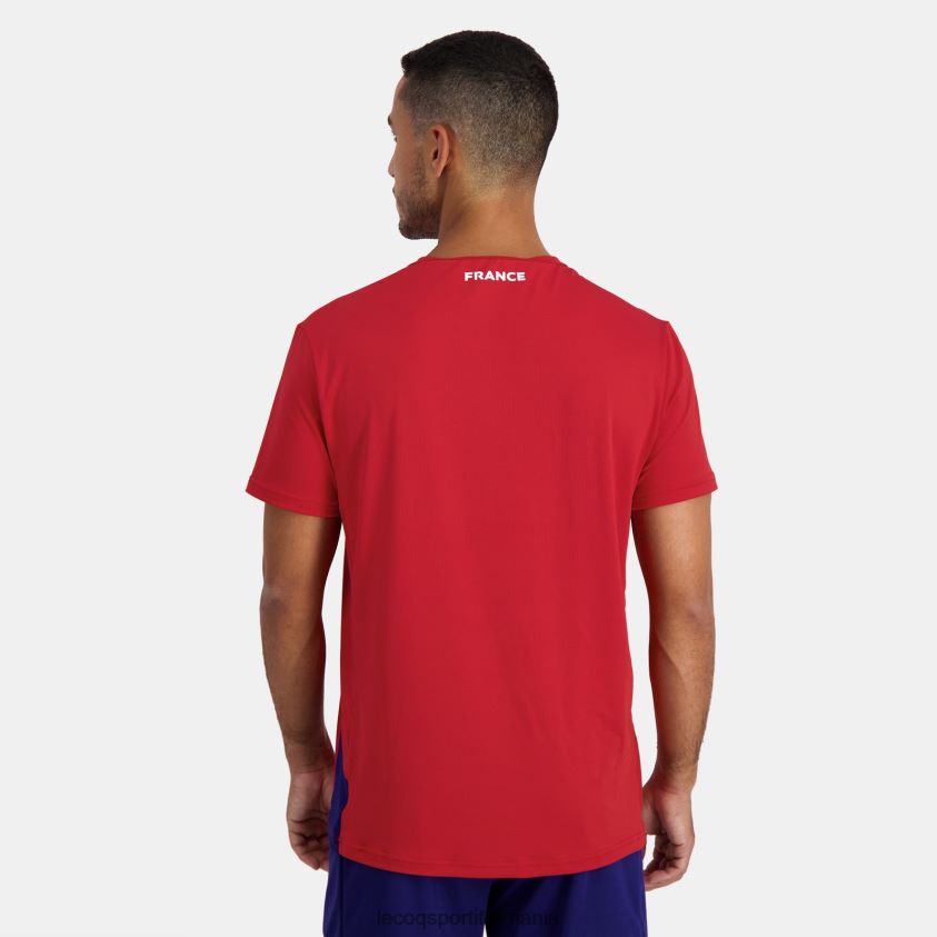 bărbați tricou roșu 4L4FJF213 Le Coq Sportif îmbrăcăminte