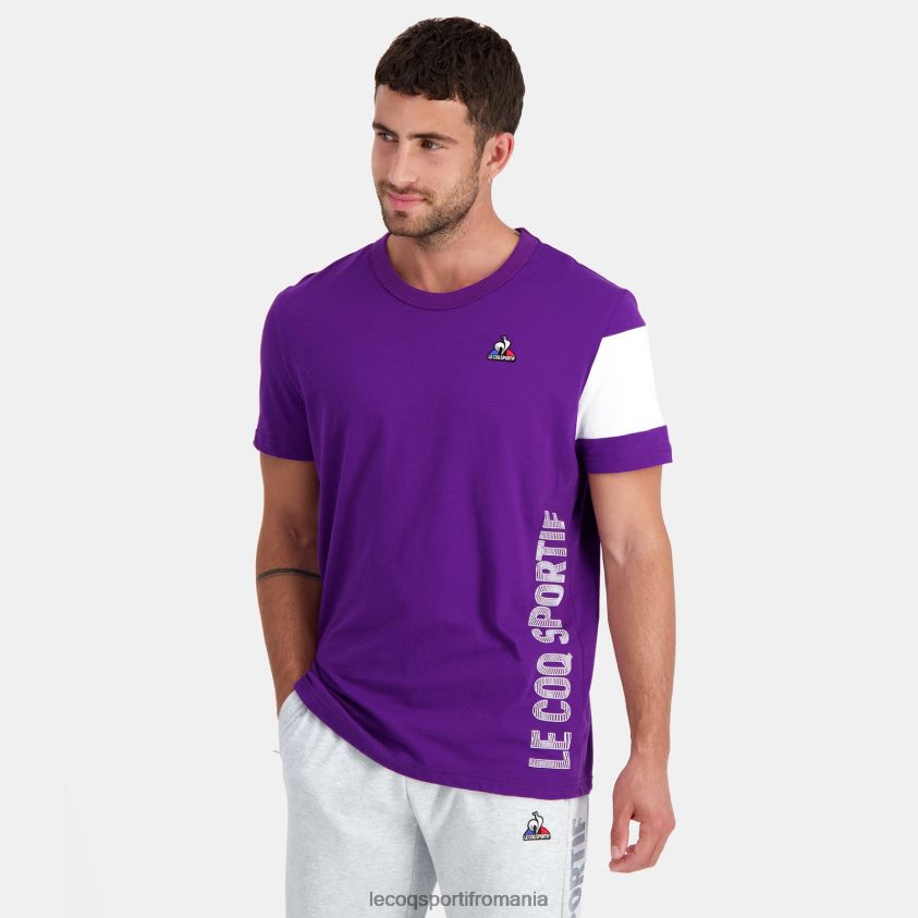 bărbați tricou violet 4L4FJF444 Le Coq Sportif îmbrăcăminte