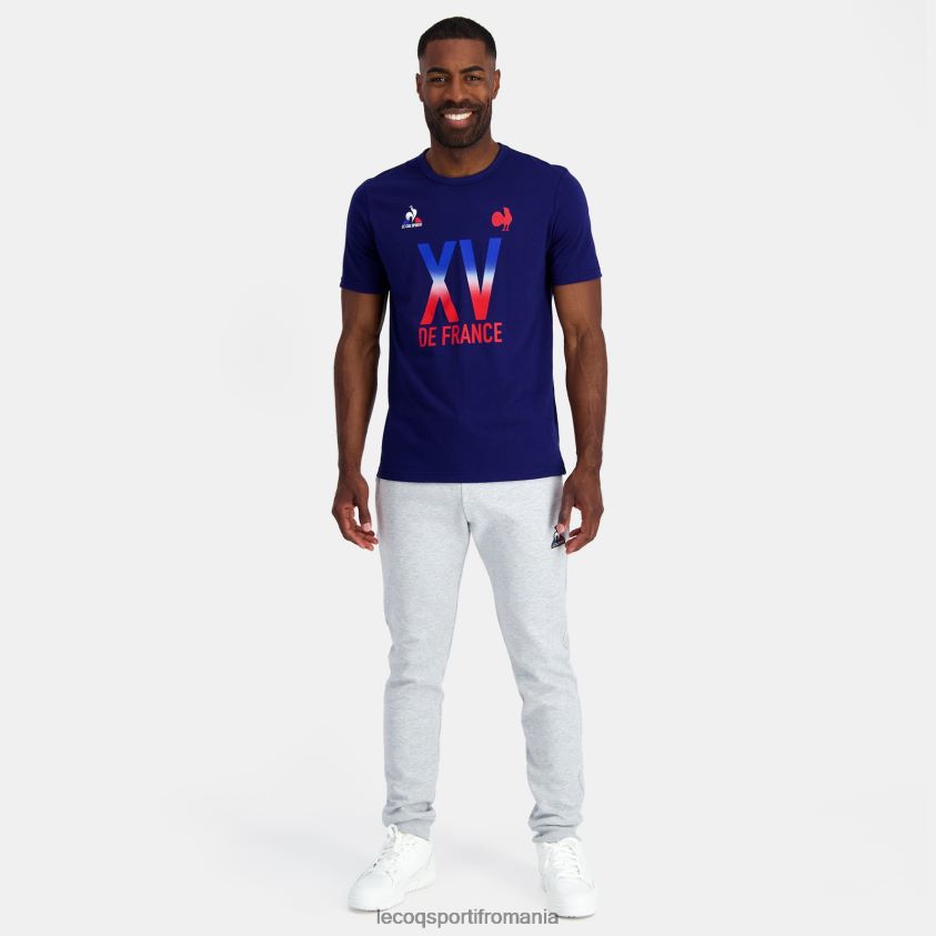 bărbați tricou - xv de france blue 4L4FJF141 Le Coq Sportif îmbrăcăminte