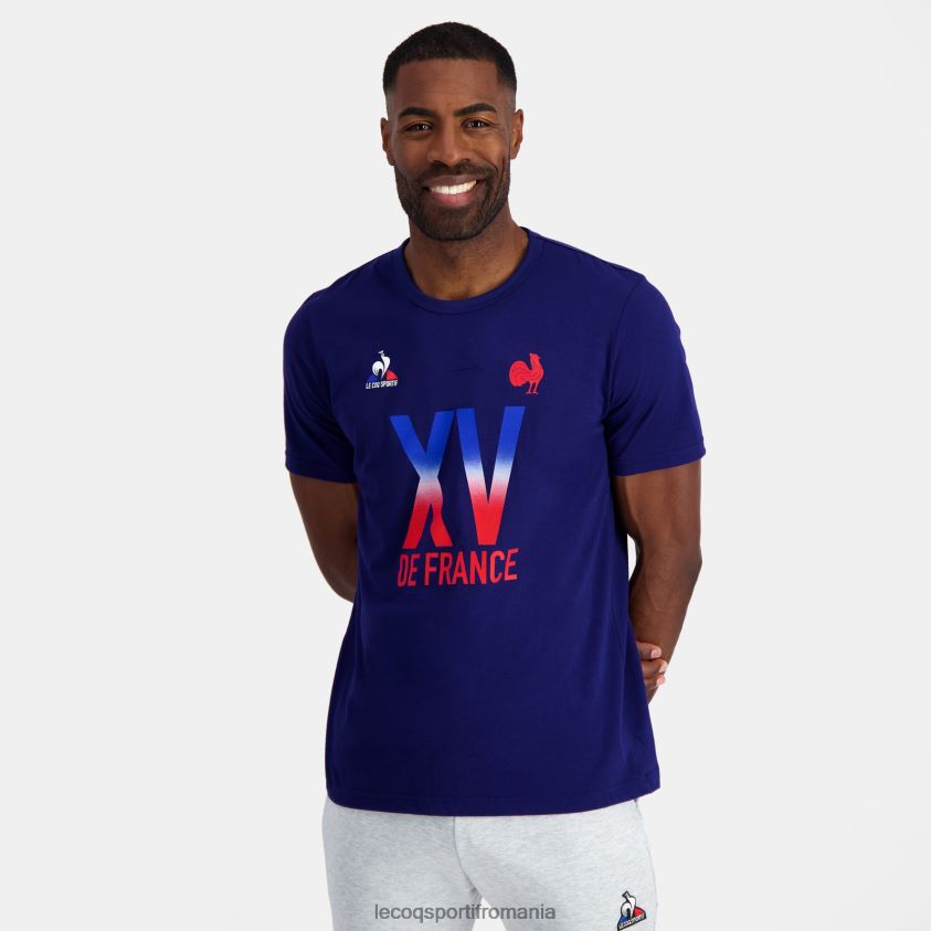 bărbați tricou - xv de france blue 4L4FJF141 Le Coq Sportif îmbrăcăminte