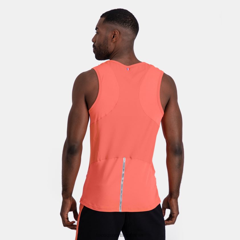 bărbați vesta top portocaliu 4L4FJF175 Le Coq Sportif îmbrăcăminte