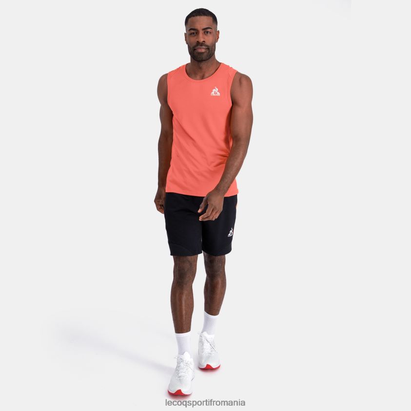 bărbați vesta top portocaliu 4L4FJF175 Le Coq Sportif îmbrăcăminte
