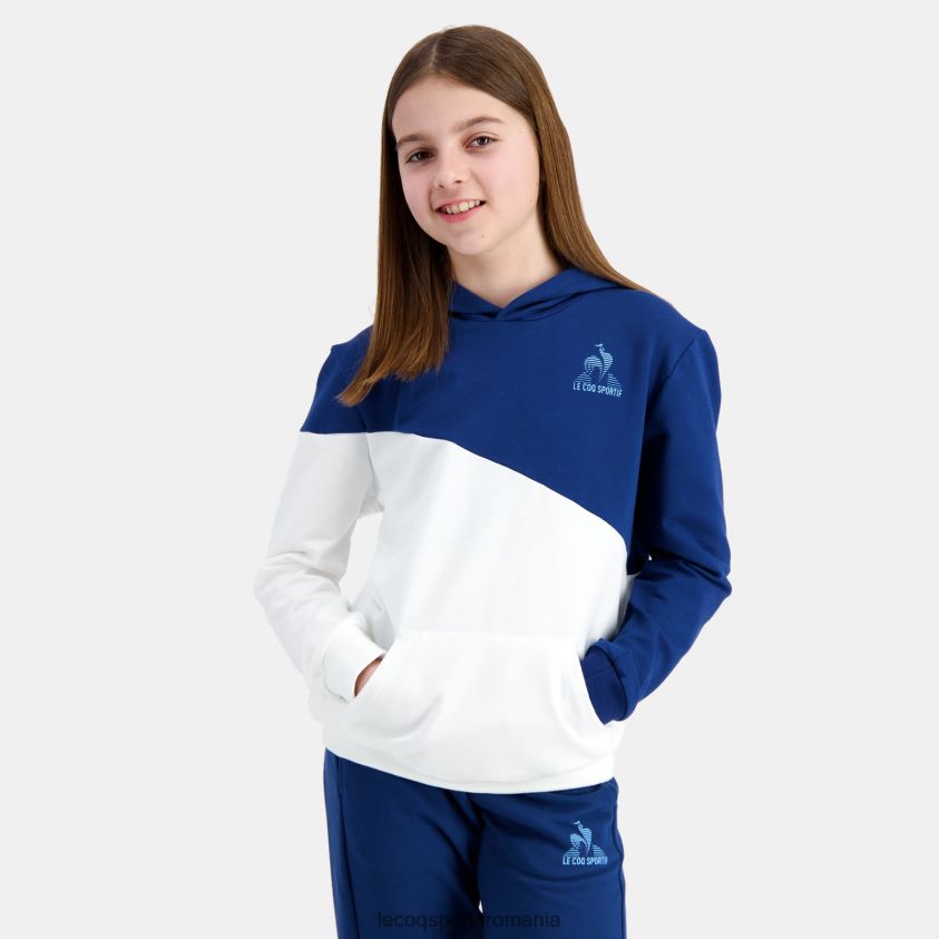 copii hanorac cu glugă albastru 4L4FJF395 Le Coq Sportif îmbrăcăminte
