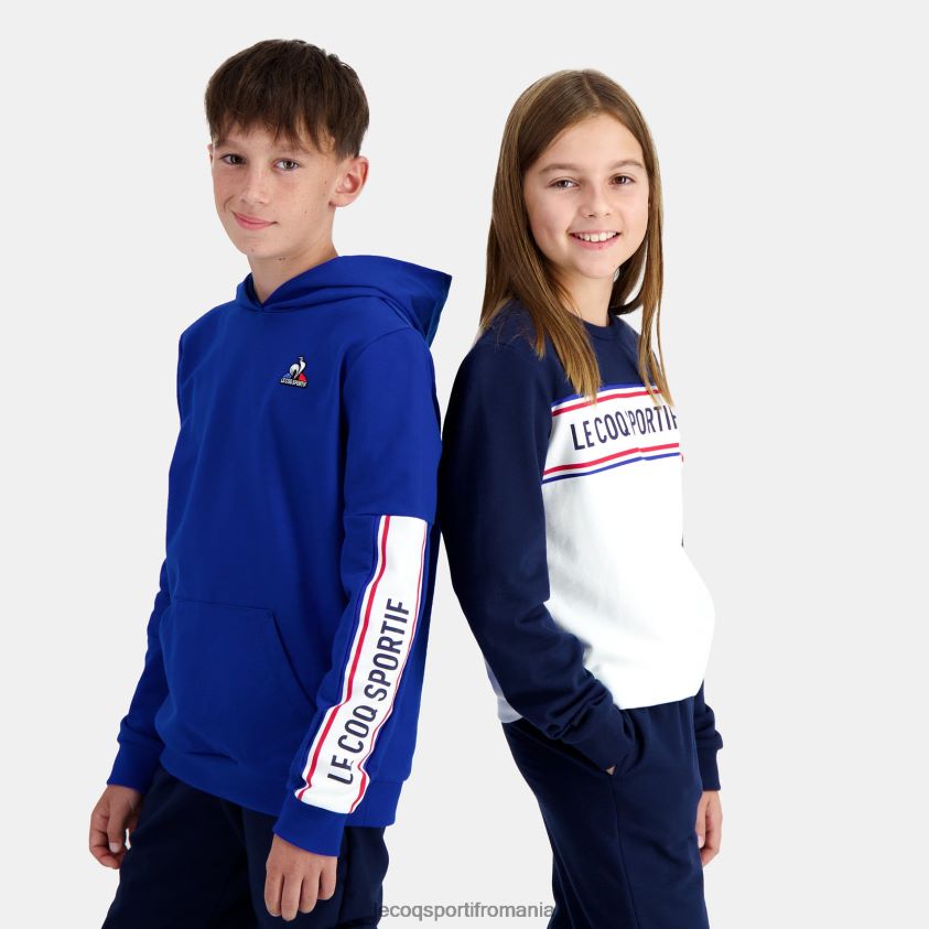 copii hanorac cu glugă albastru 4L4FJF653 Le Coq Sportif îmbrăcăminte