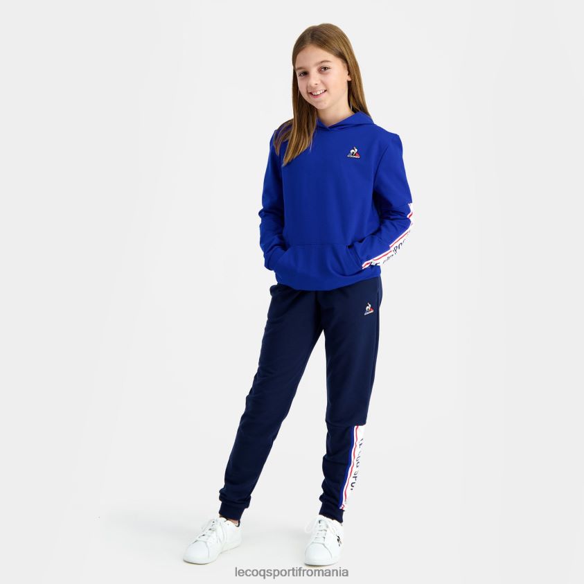 copii hanorac cu glugă albastru 4L4FJF653 Le Coq Sportif îmbrăcăminte