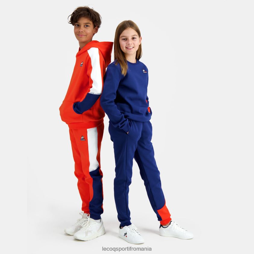 copii hanorac portocaliu cu glugă 4L4FJF643 Le Coq Sportif îmbrăcăminte
