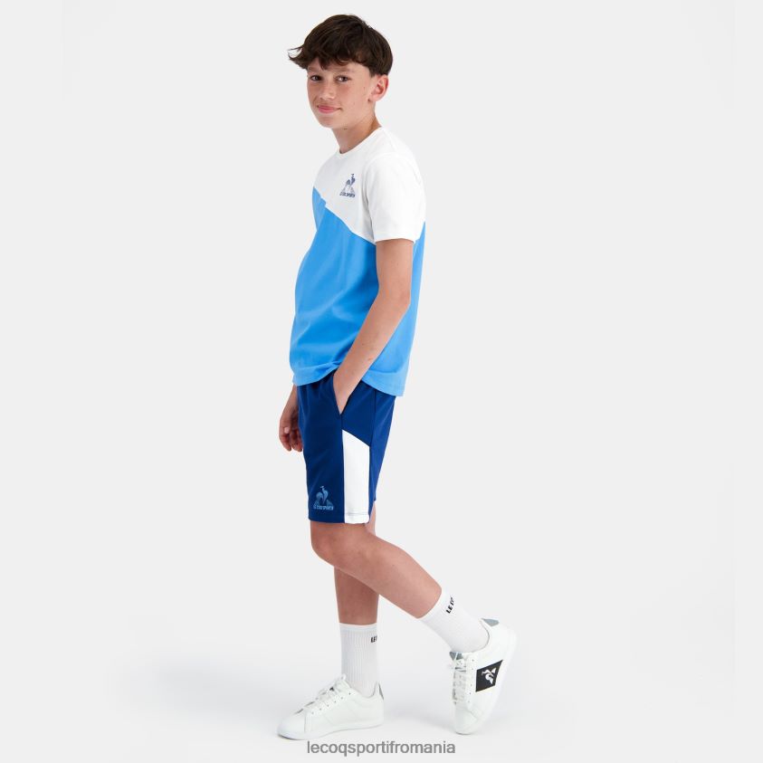 copii pantaloni scurți albaștri 4L4FJF401 Le Coq Sportif îmbrăcăminte