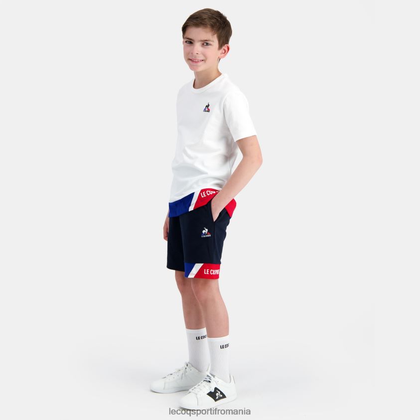 copii pantaloni scurți albaștri 4L4FJF407 Le Coq Sportif îmbrăcăminte