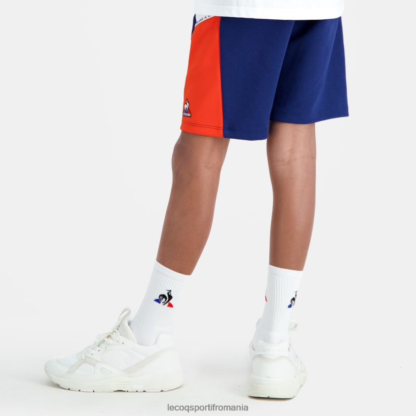 copii pantaloni scurți albaștri 4L4FJF641 Le Coq Sportif îmbrăcăminte
