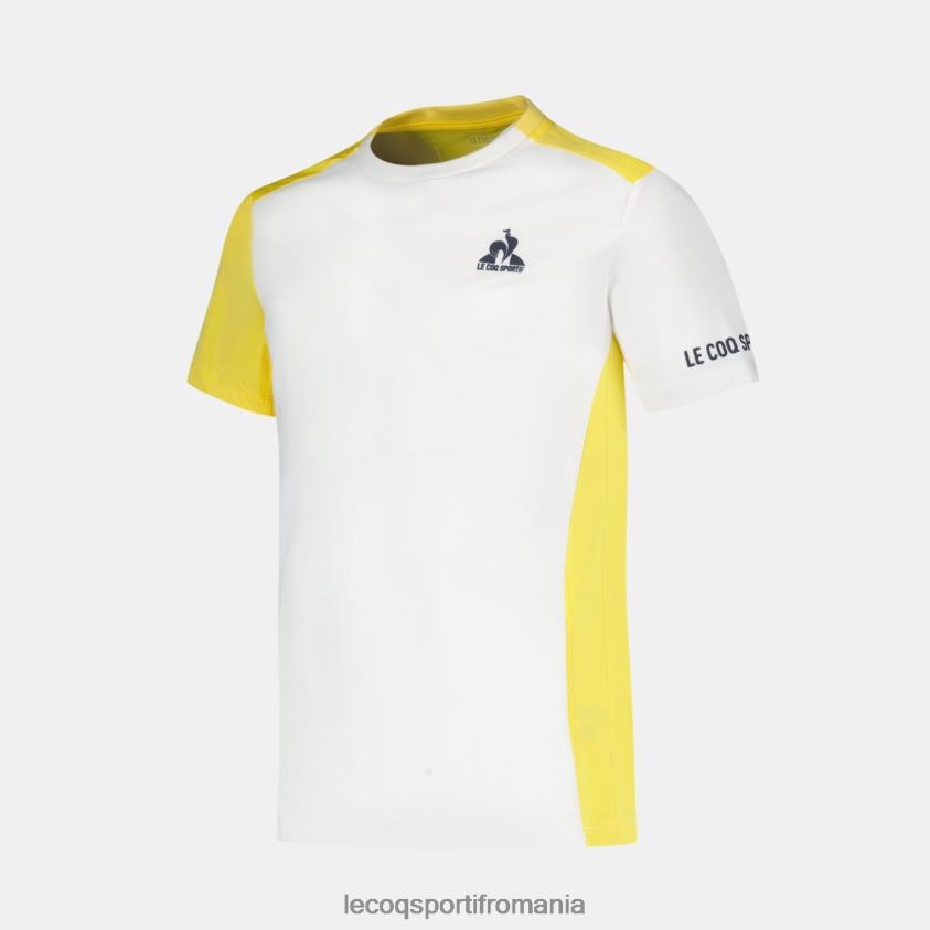 copii tricou alb 4L4FJF380 Le Coq Sportif îmbrăcăminte