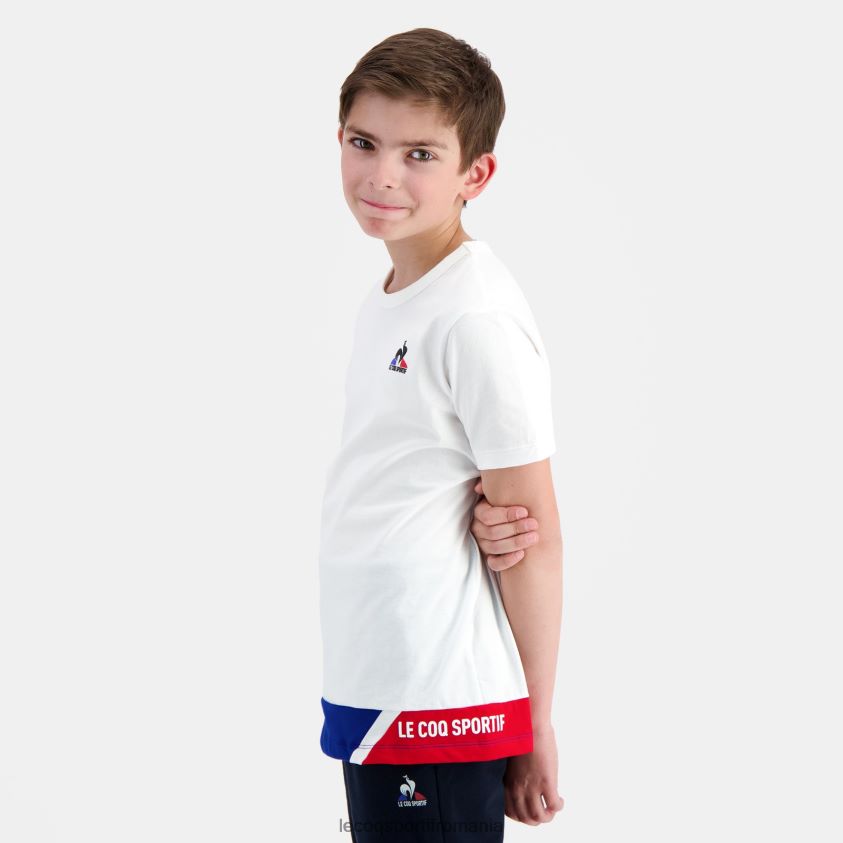 copii tricou alb 4L4FJF383 Le Coq Sportif îmbrăcăminte
