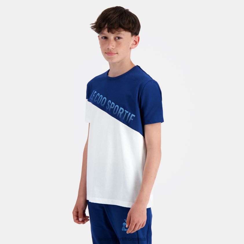 copii tricou alb 4L4FJF387 Le Coq Sportif îmbrăcăminte