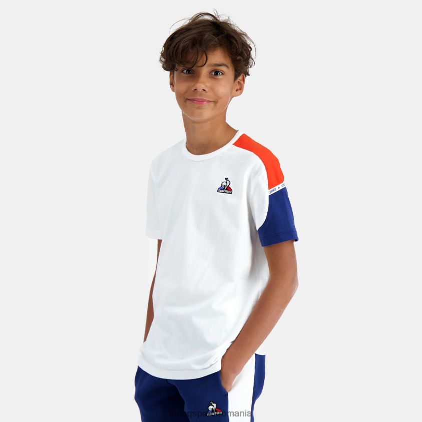 copii tricou alb 4L4FJF649 Le Coq Sportif îmbrăcăminte