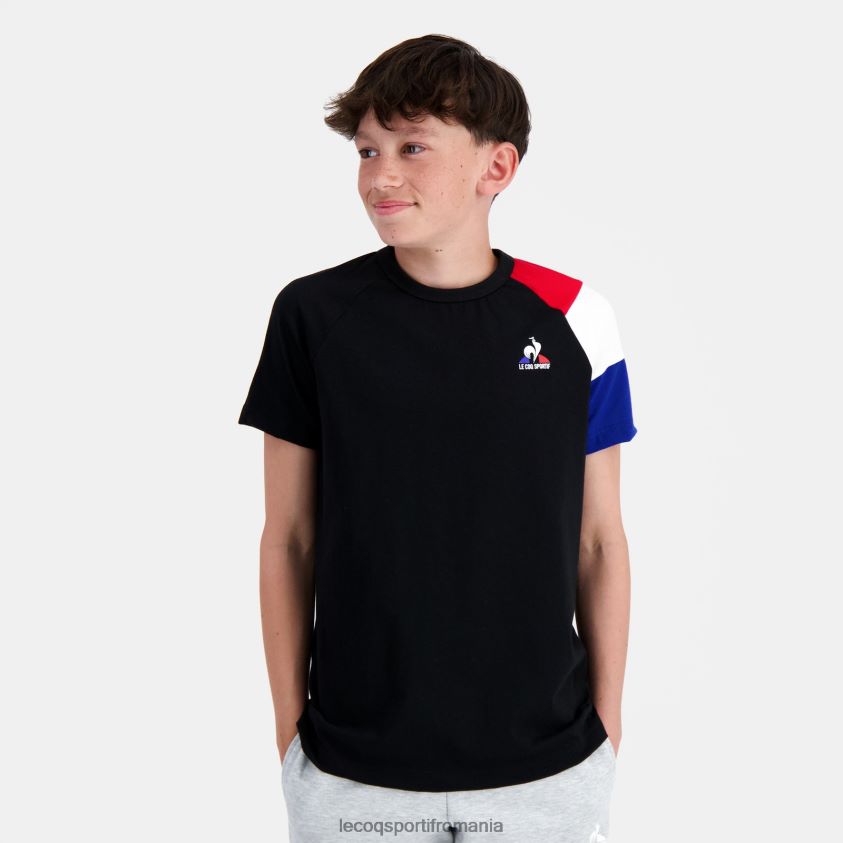 copii tricou negru 4L4FJF377 Le Coq Sportif îmbrăcăminte