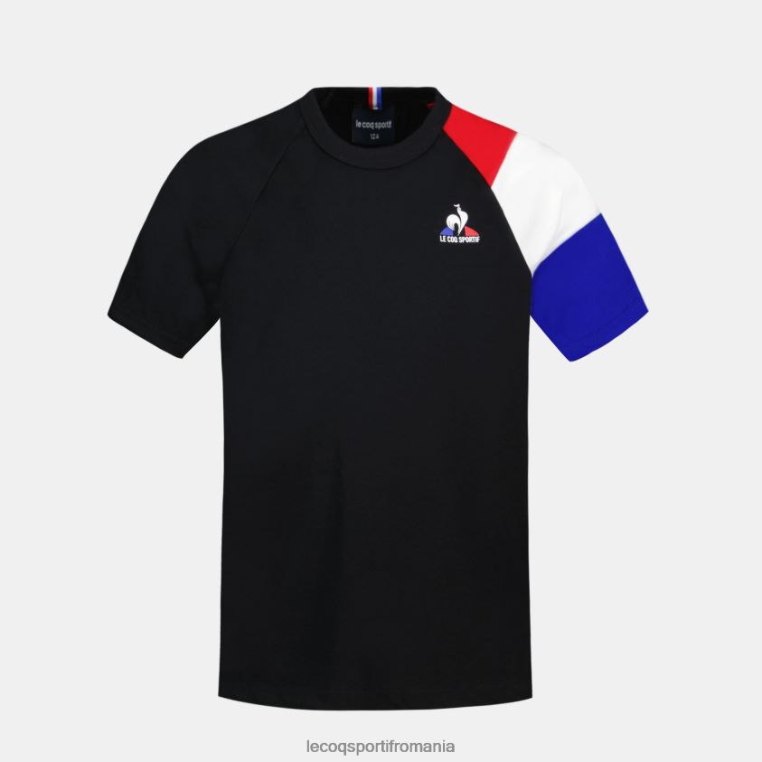 copii tricou negru 4L4FJF377 Le Coq Sportif îmbrăcăminte