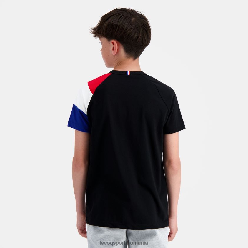 copii tricou negru 4L4FJF377 Le Coq Sportif îmbrăcăminte