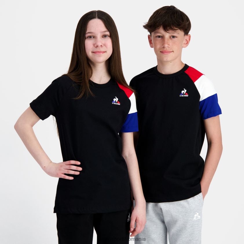 copii tricou negru 4L4FJF377 Le Coq Sportif îmbrăcăminte
